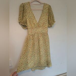 Yellow floral dress
